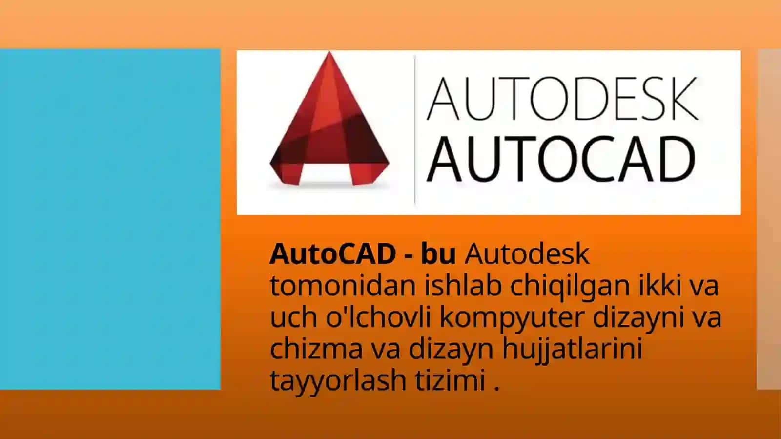 AutoCad 3D max dasturlari haqida malumot 2