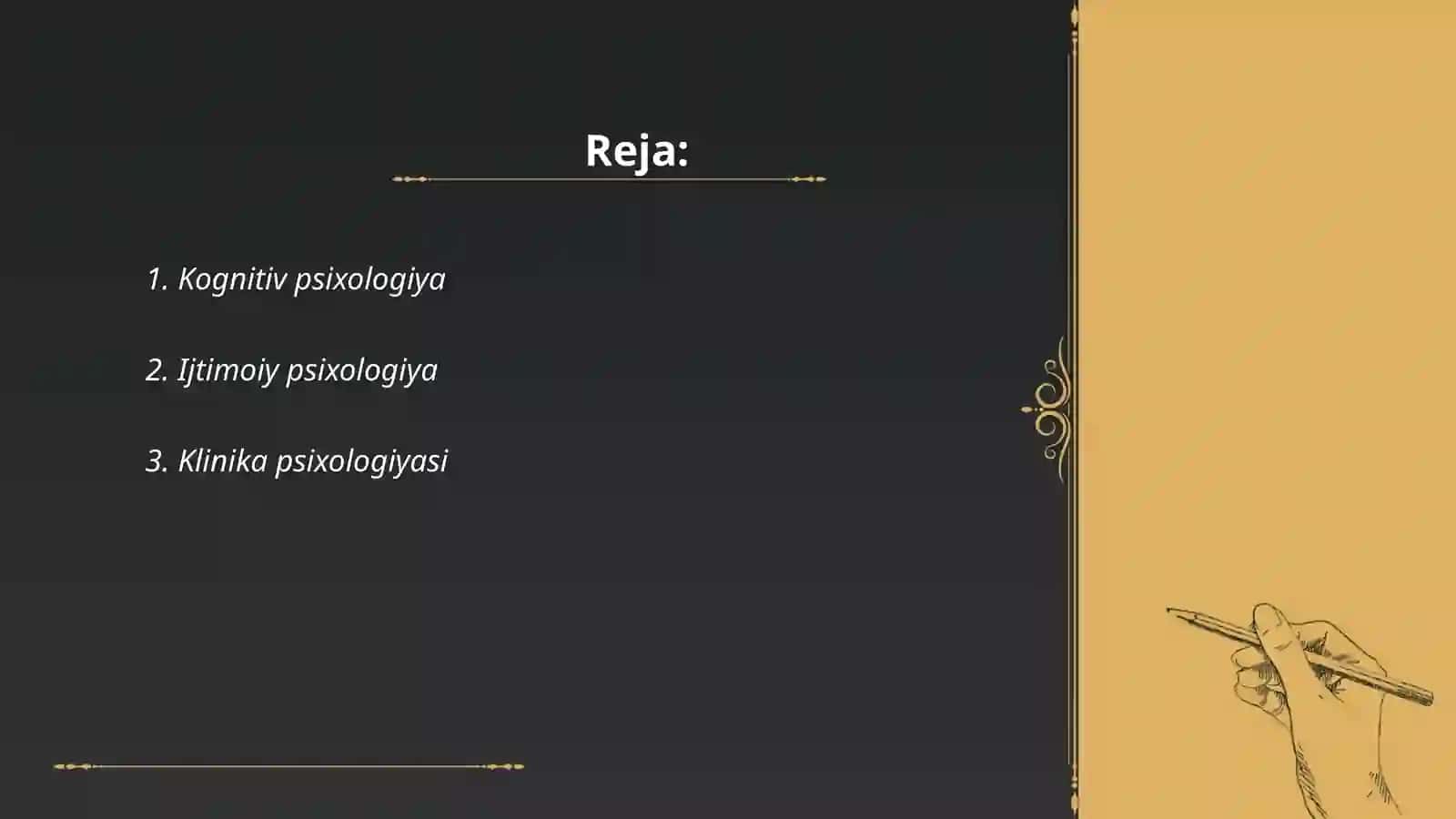 Hozirgi zamon psixologiyasining tarmoqlari va tadqiqotlari 2
