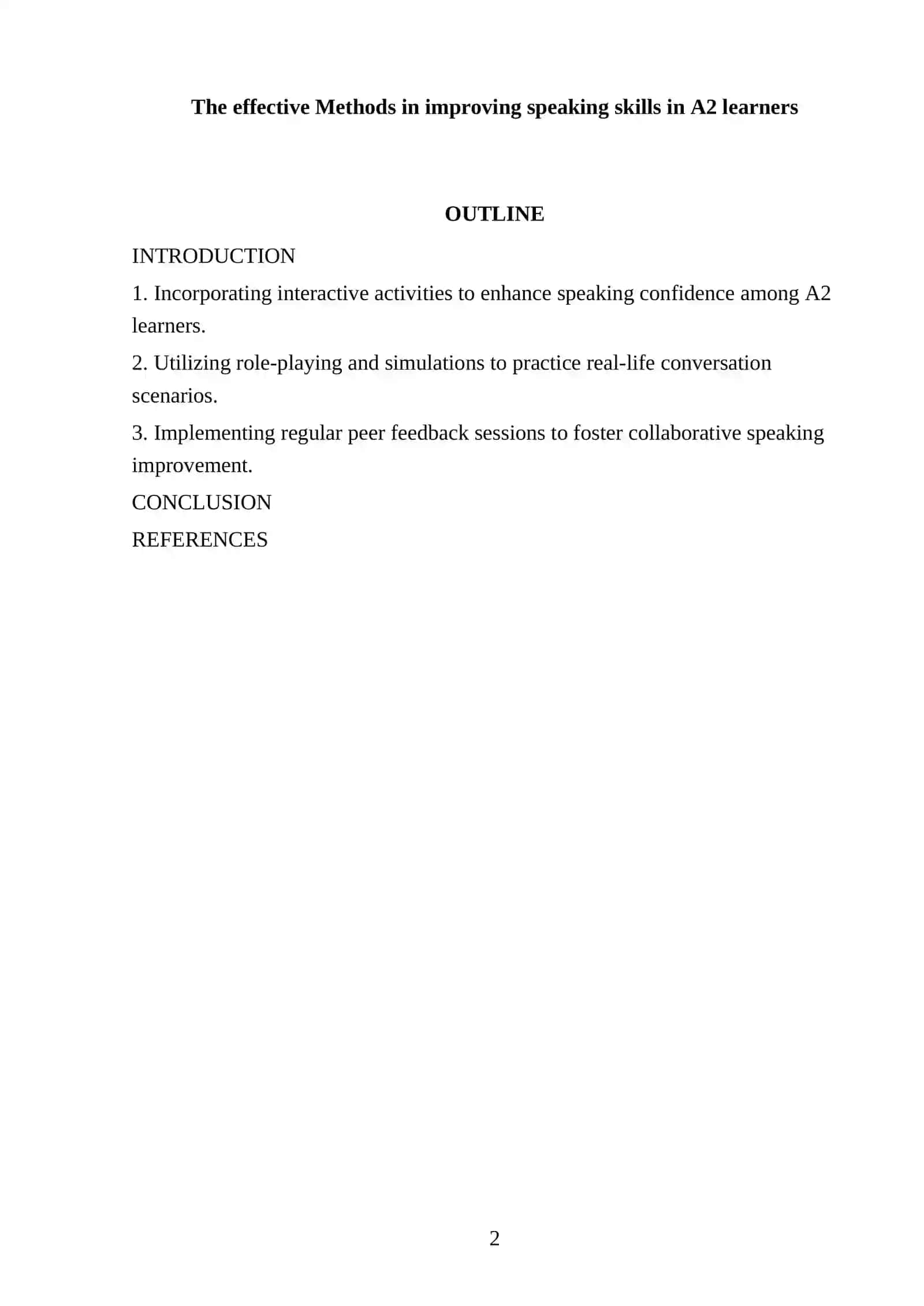 Effective Methods in Improving Speaking Skills in A2 Learners 2