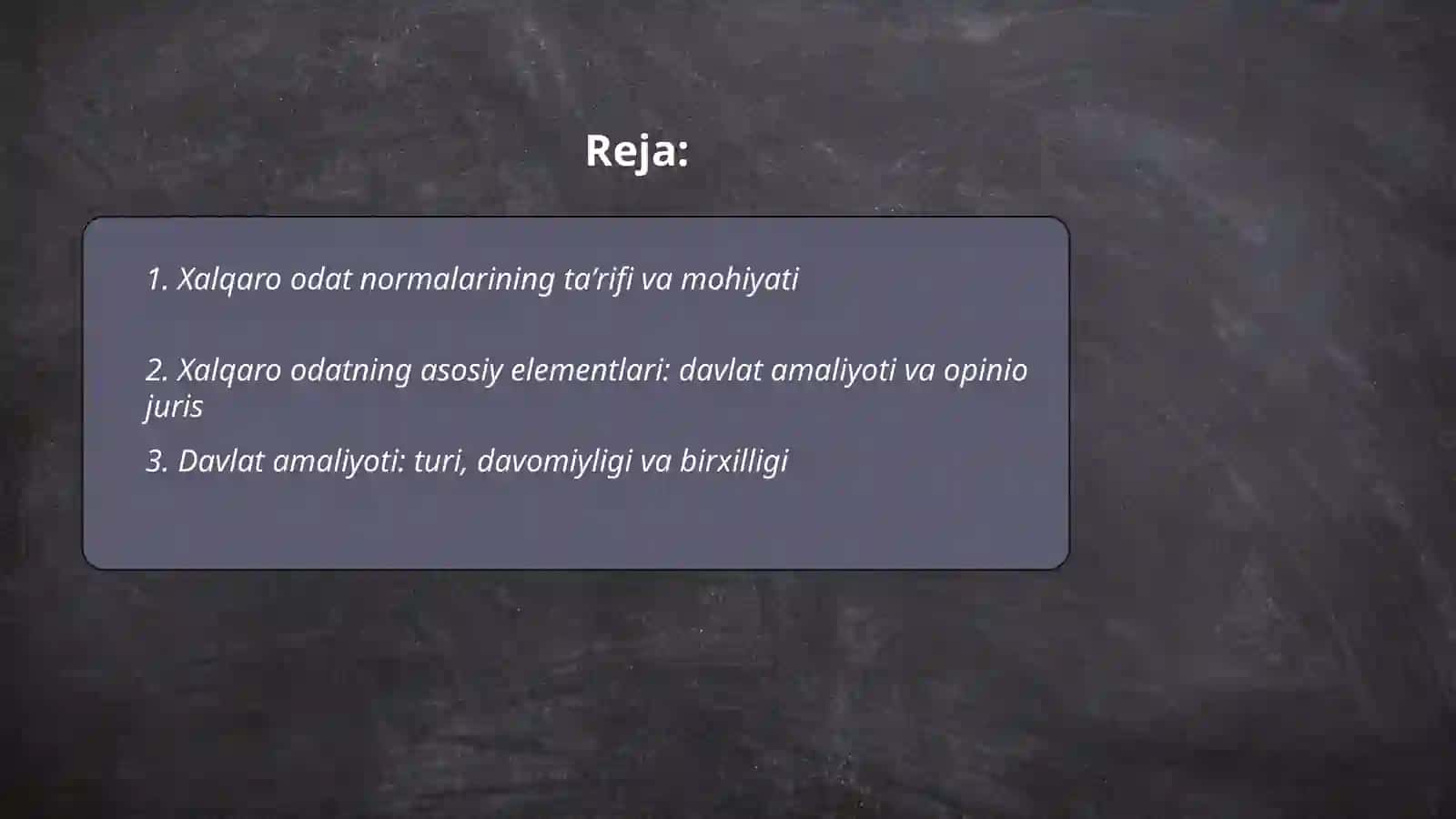 Xalqaro huquqda xalqaro odat normalari 2