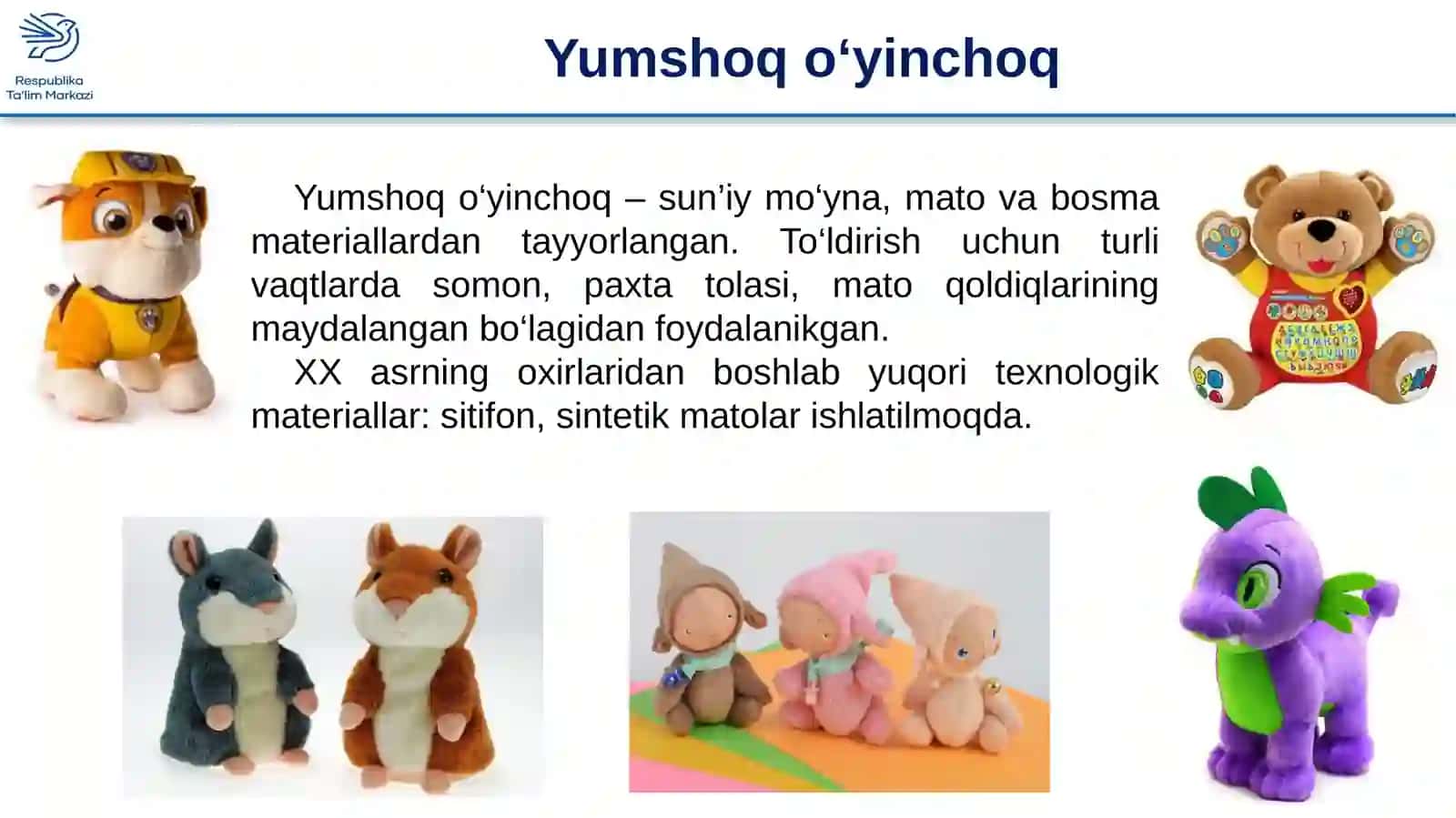 4-sinf Texnologiya Yumshoq o‘yinchoq tikish 2