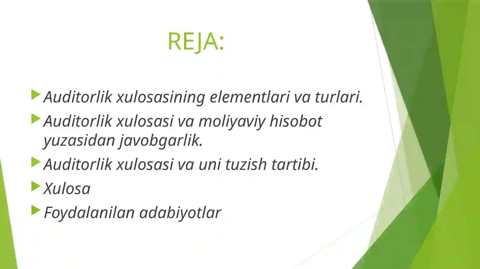 Auditorlik hisoboti va uni tuzish tartibi 2