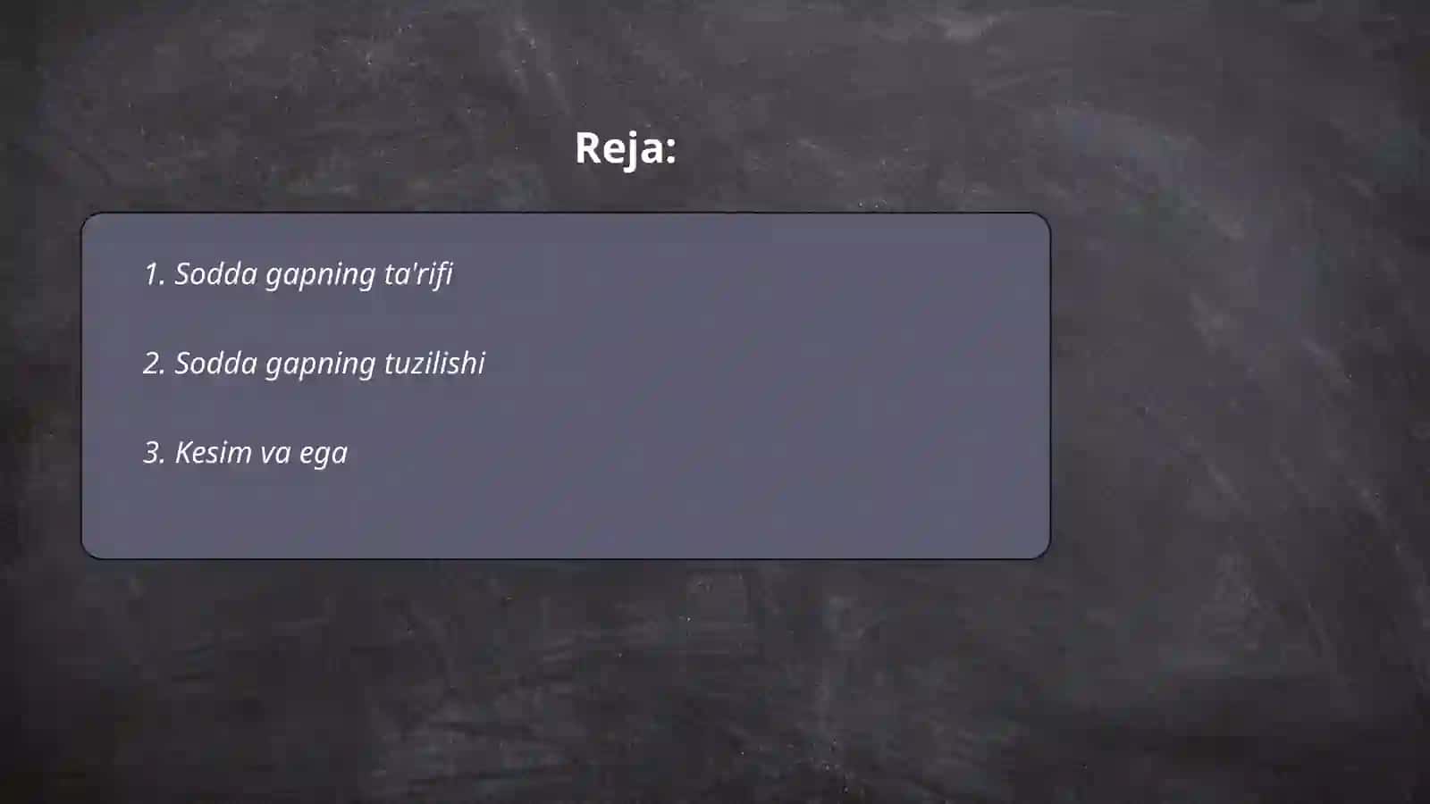 Sodda gapning ta'rifi va tasnifi 2