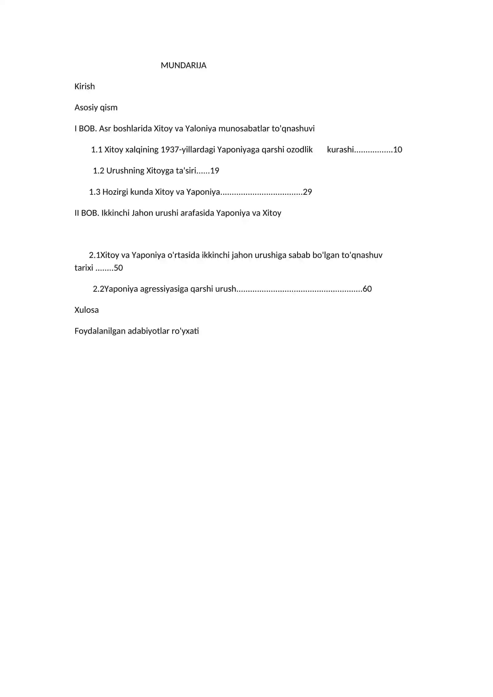 Sharq filologiyasi KAFEDRASI,,Mamlakatshunoslik ” fanidan KURS ISHI 2