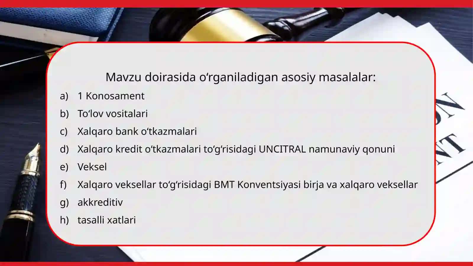 Transport hujjatlari va to‘lov vositalari 2