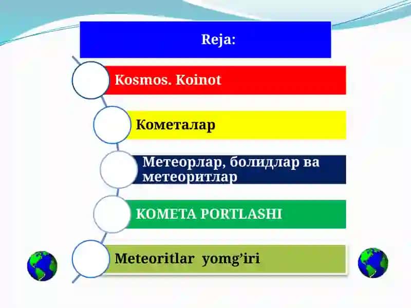 Kometavameteoritlar. meteoryomg'iri 2