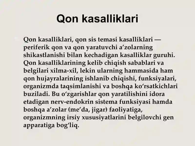 Qon Infeksiyalari haqida tushuncha 2