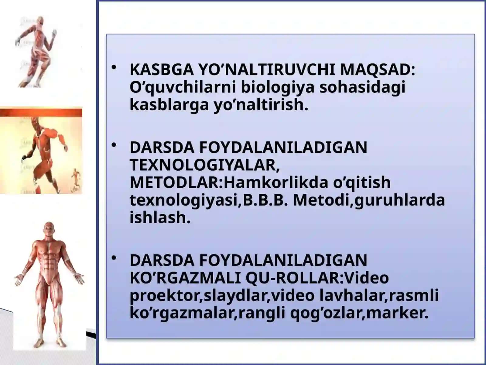 Biologiya fanidan uslubiy kasblarga yo'naltirish 2