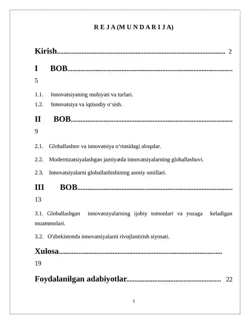 MODERNIZATSIYALASHGAN JAMIYATDA INNOVATSIYALARNING GLOBALLASHUVI 2