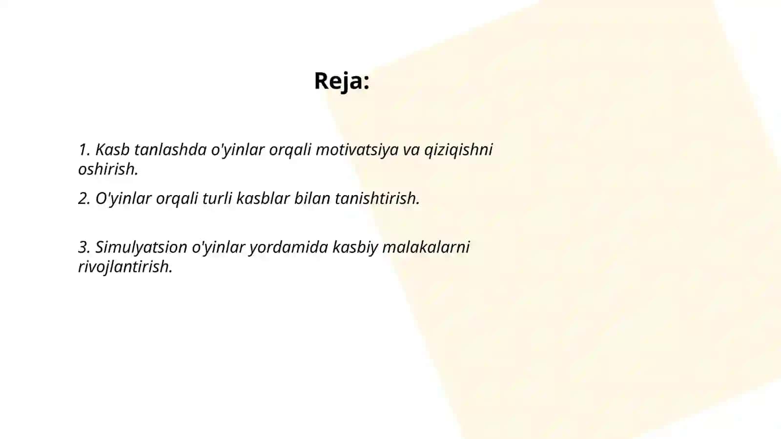 O’quvchilarni kasbga yo’naltirishda o’yinlarning o’rni 2