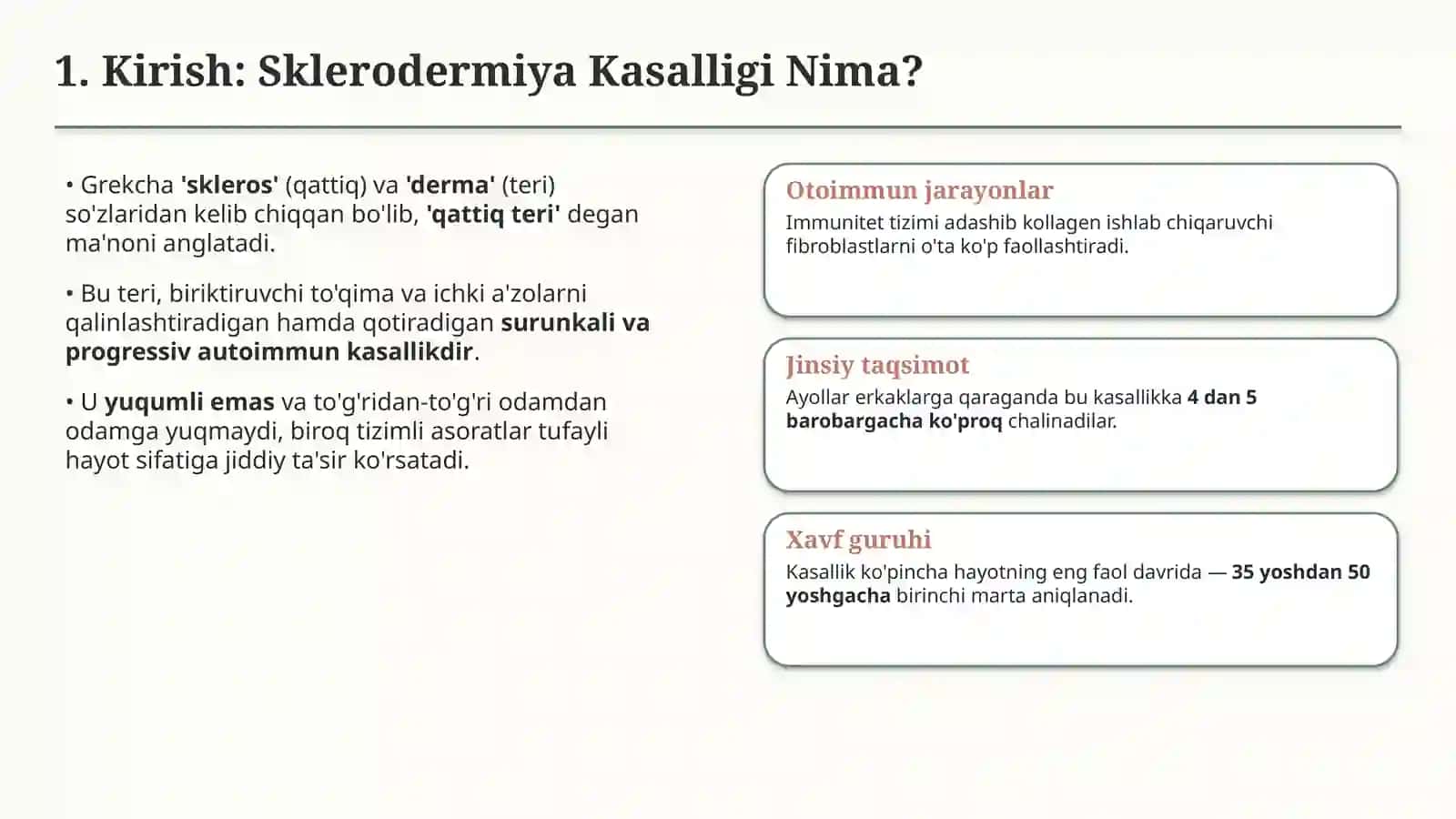 Sklerodermiya — etiologiyasi, klinikasi, diagnostikasi va davolash 2