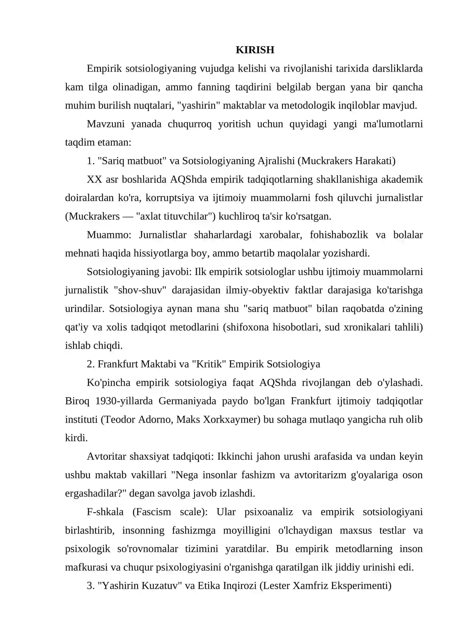 EMPIRIK SOTSIOLOGIYANING VUJUDGA KELISHI TARIXI 2