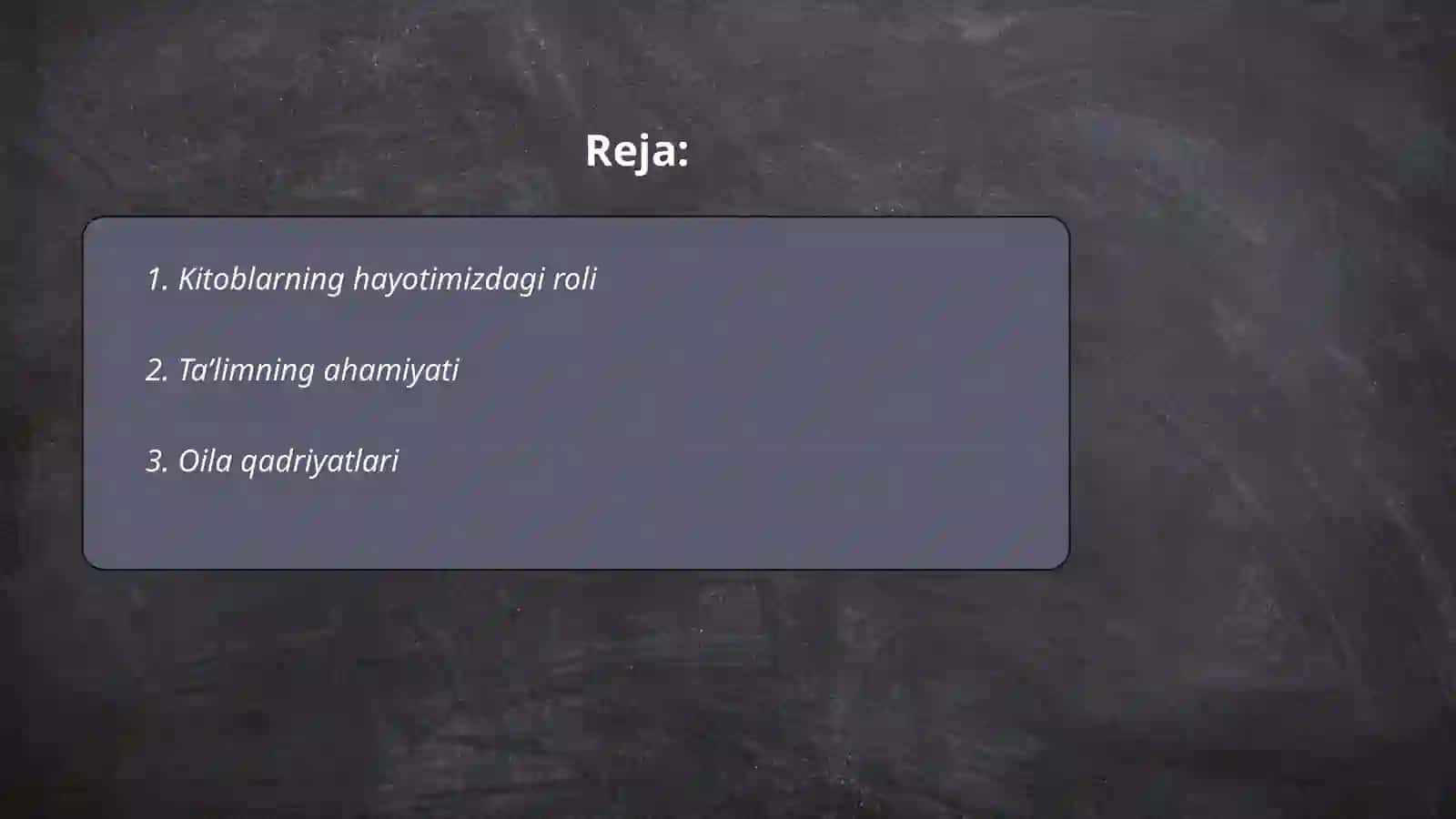 Kitoblarning hayotimizdagi roli 2