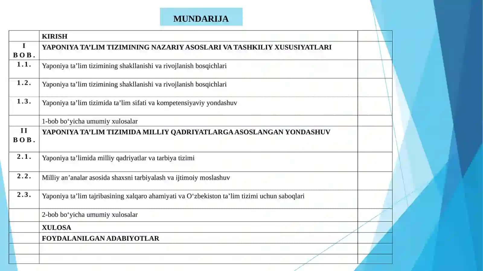 "YAPONIYA TA’LIM TIZIMI VA MILLIY QADRIYATLARGA ASOSLANGAN YONDASHUV" 2