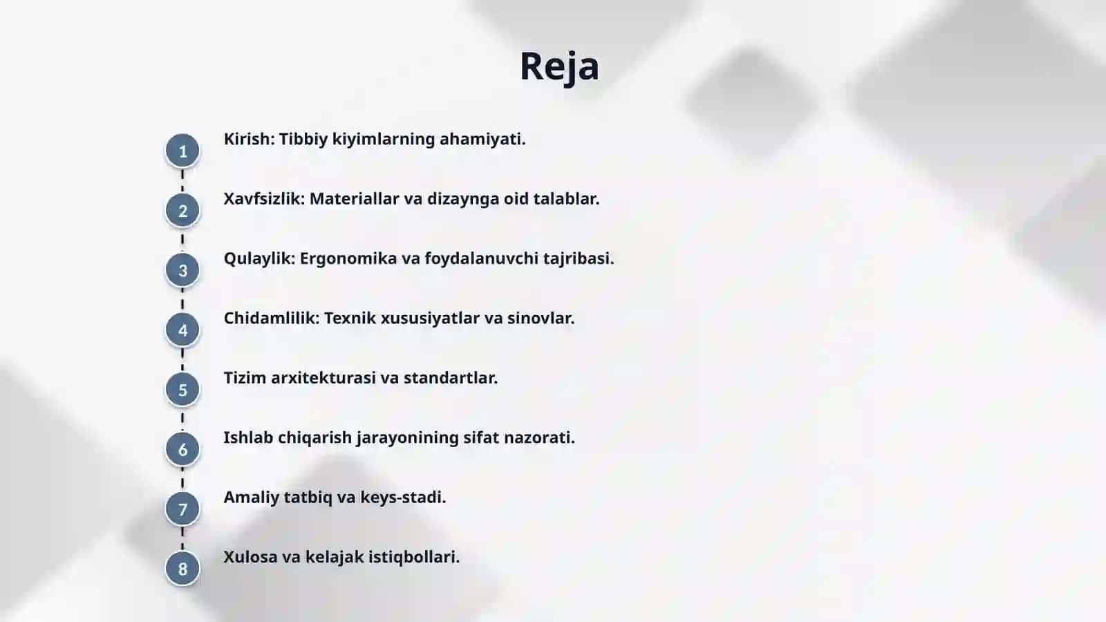 Tibbiy kiyimlarning iste’mol xossalari va sifat ko‘rsatkichlari 2