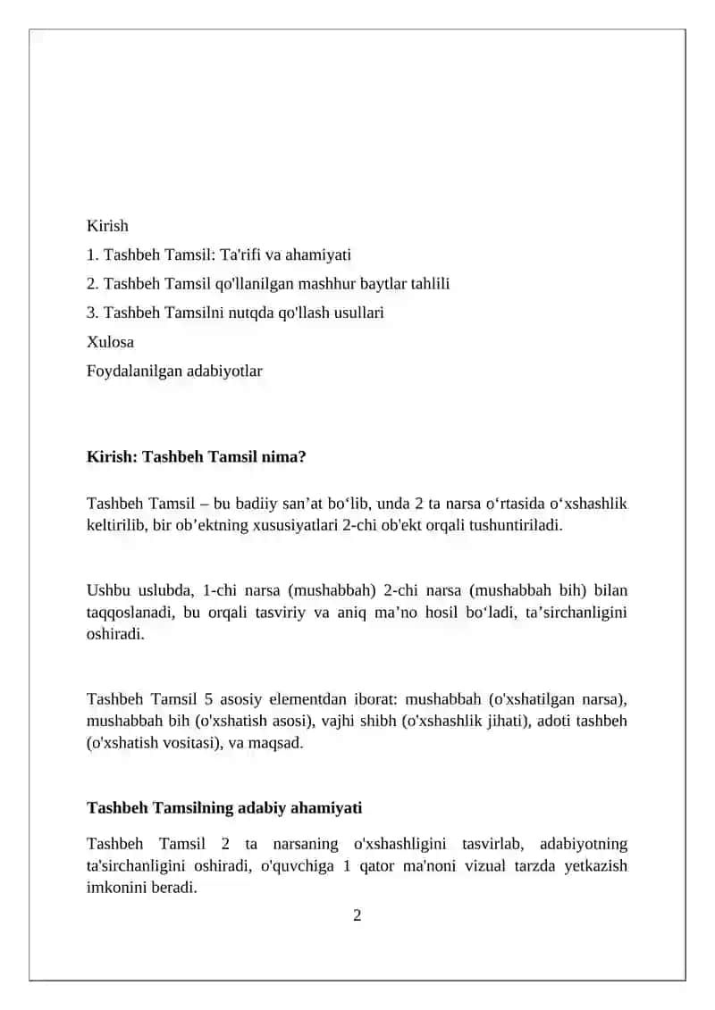 Tashbeh Tamsil 2