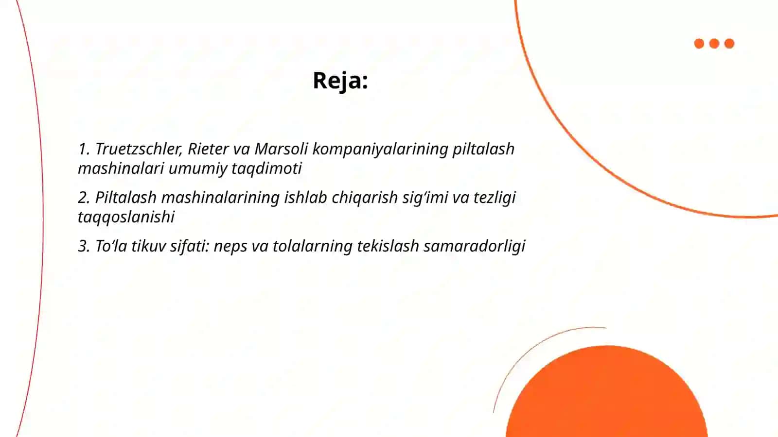 Truetzschler, Rieter va Marsoli piltalash mashinalari 2