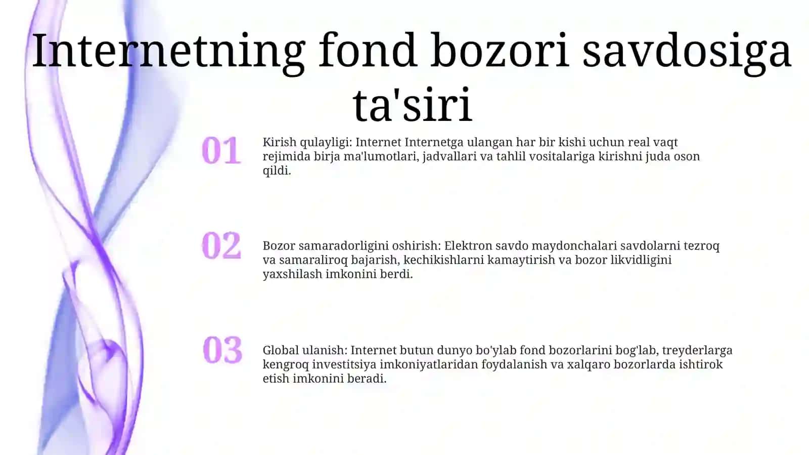 Qimmatli Qog‘Ozlar Bozorida Internet Xizmatlari 2