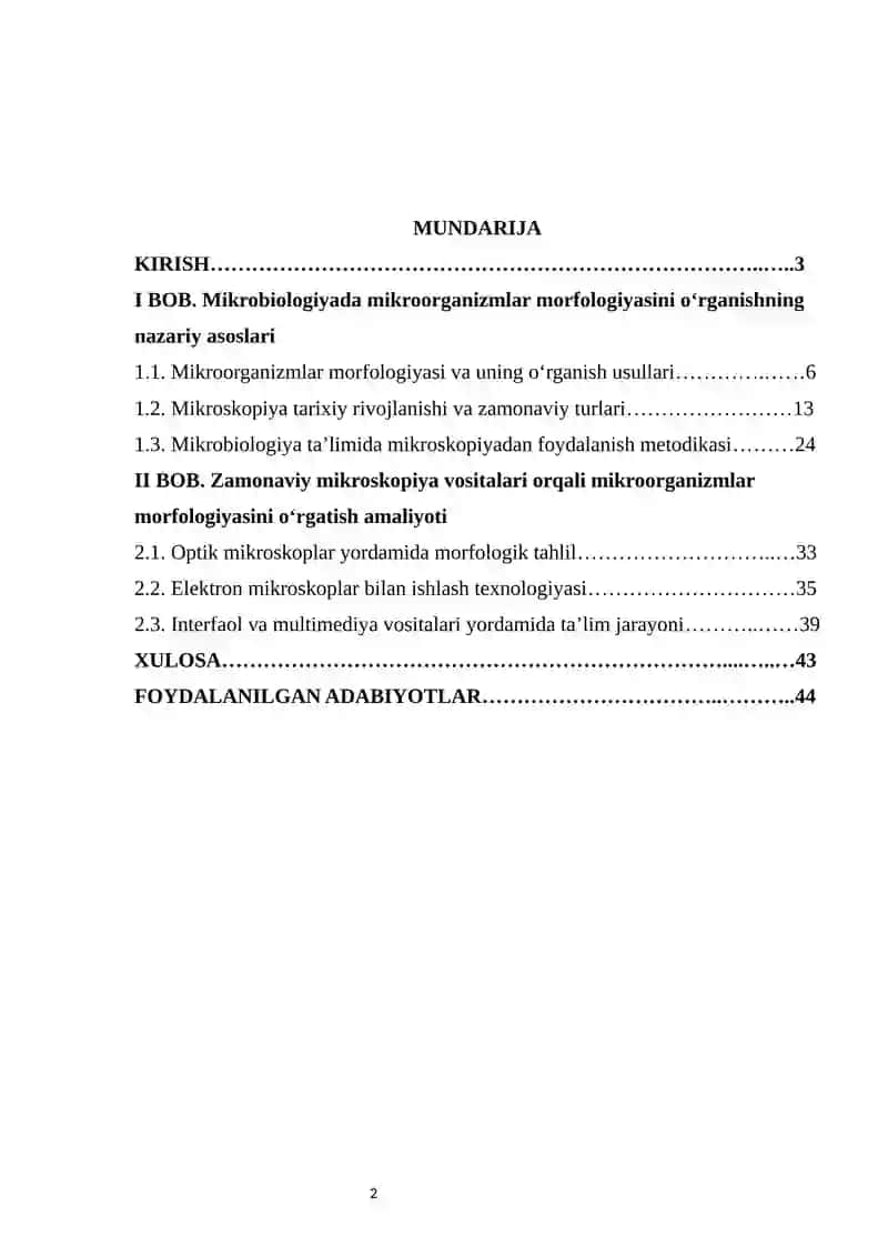MIKROBIOLOGIYA FANIDA MIKROORGANIZMLAR MORFOLOGIYASINI O‘RGATISH UCHUN ZAMONAVIY MIKROSKOPIYA VOSITALARIDAN FOYDALANISH 2