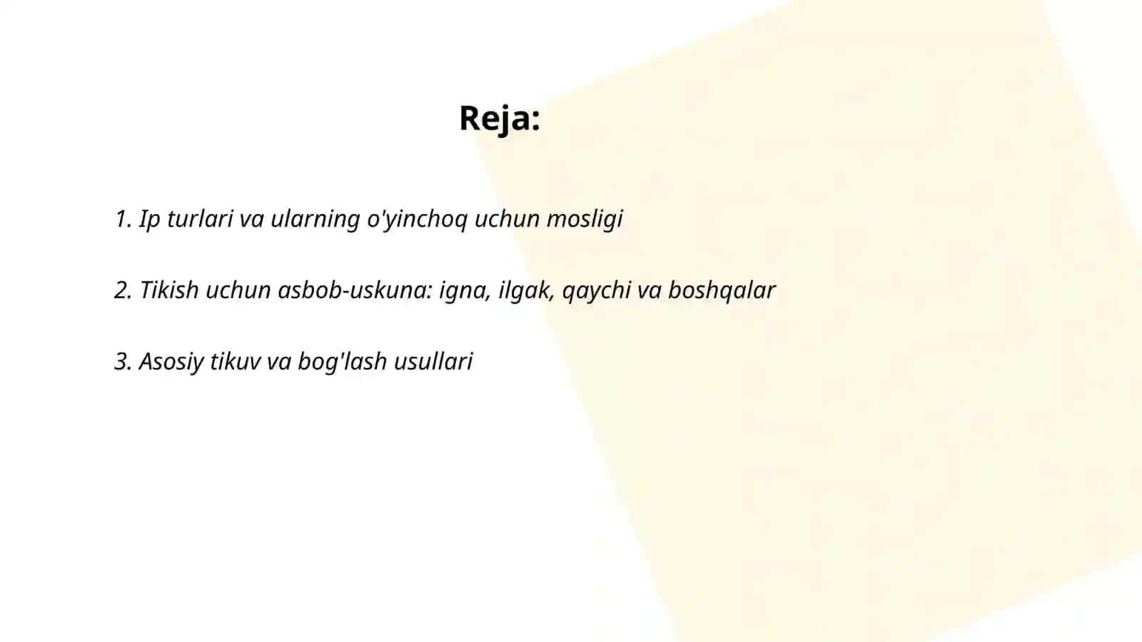 Ipdan turli o'yinchoqlar tikish texnalogiyasi 2