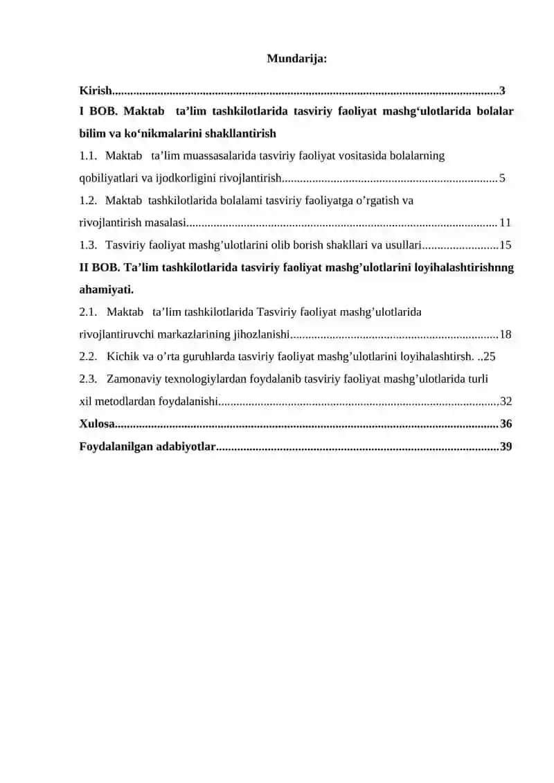 “Bolalar tasviriy faoliyatida idrok qilishning rivajlanish” 2