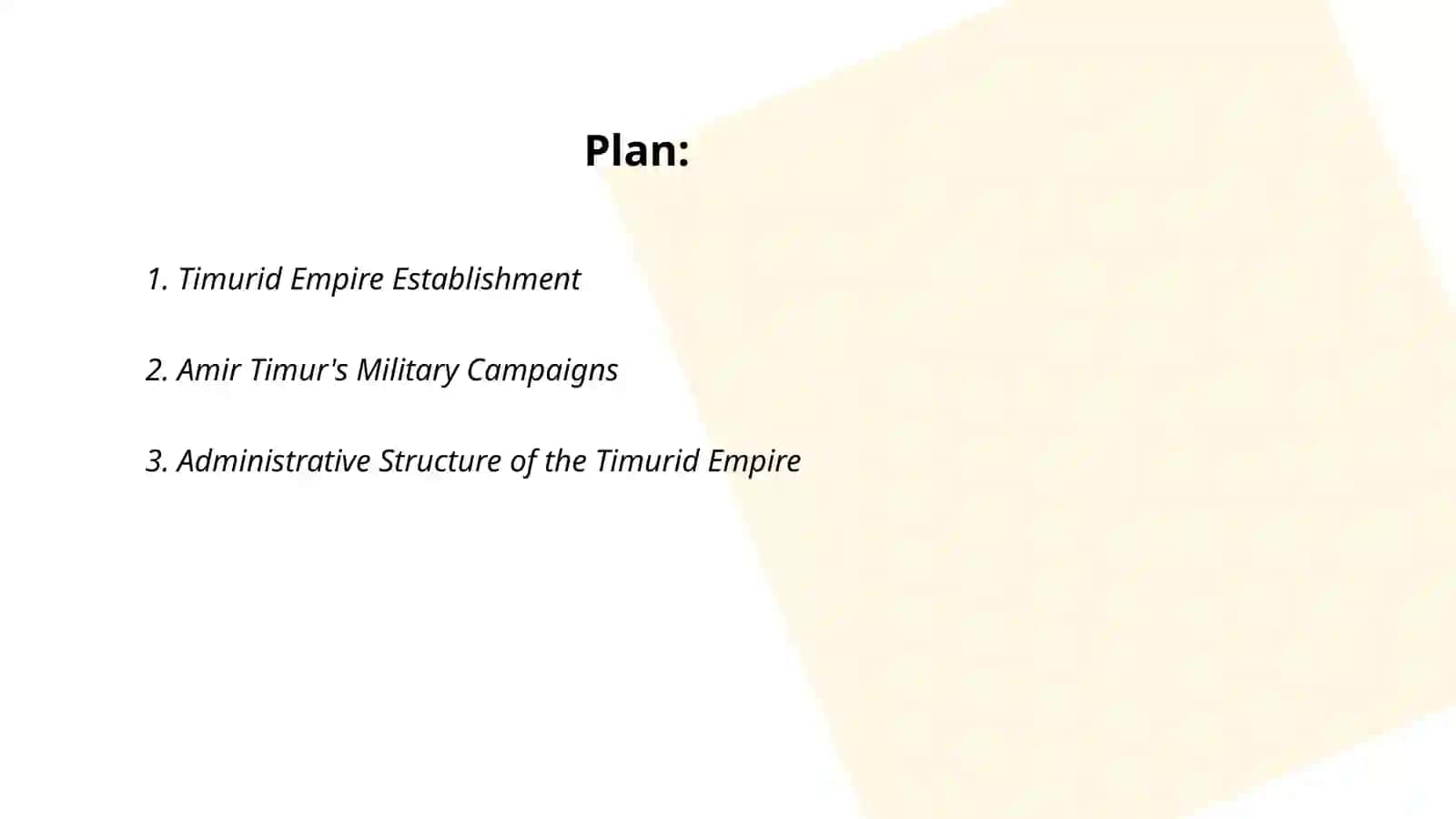 Timurid Empire Establishment 2