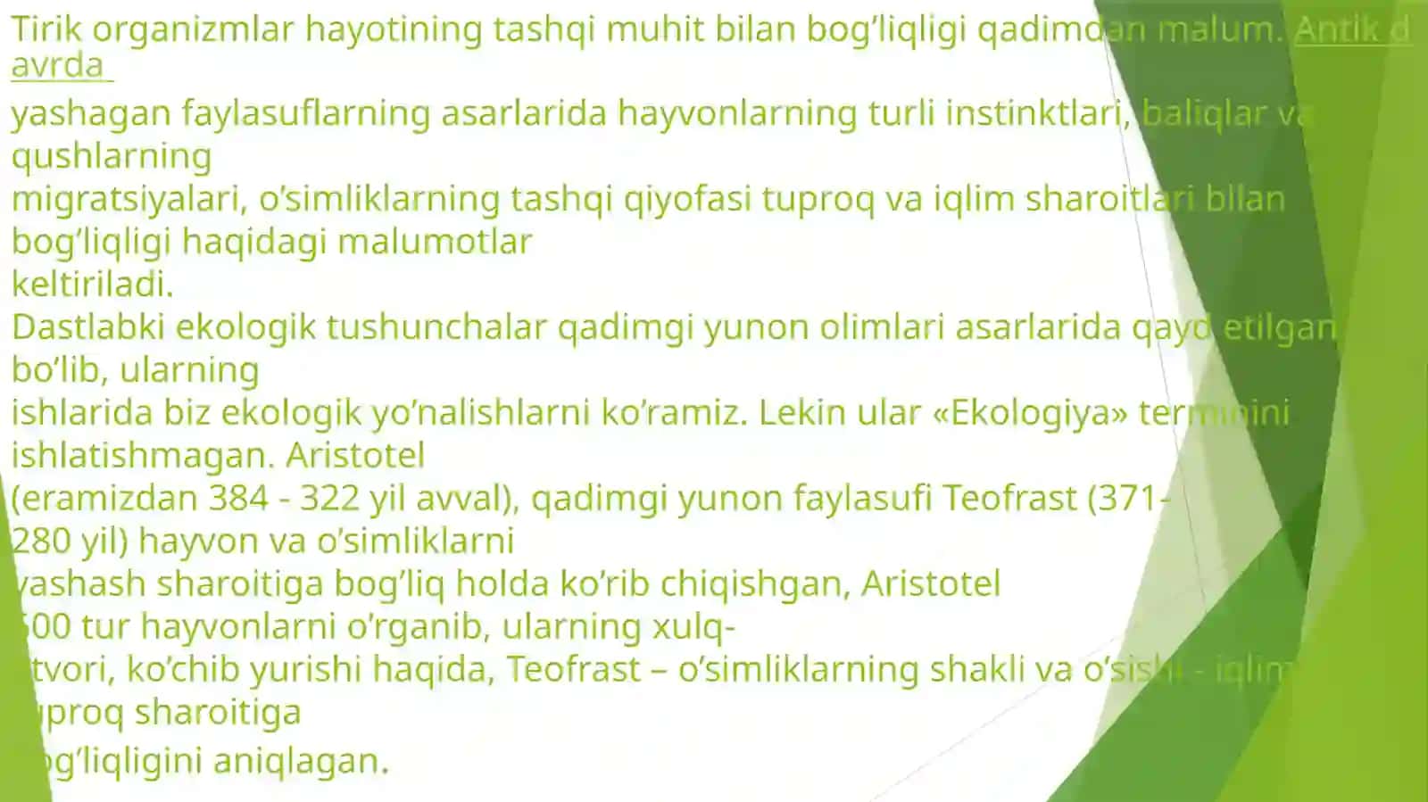 O'rta Osiyo Allomalarining Ekologiya Haqida Fikrlari 2