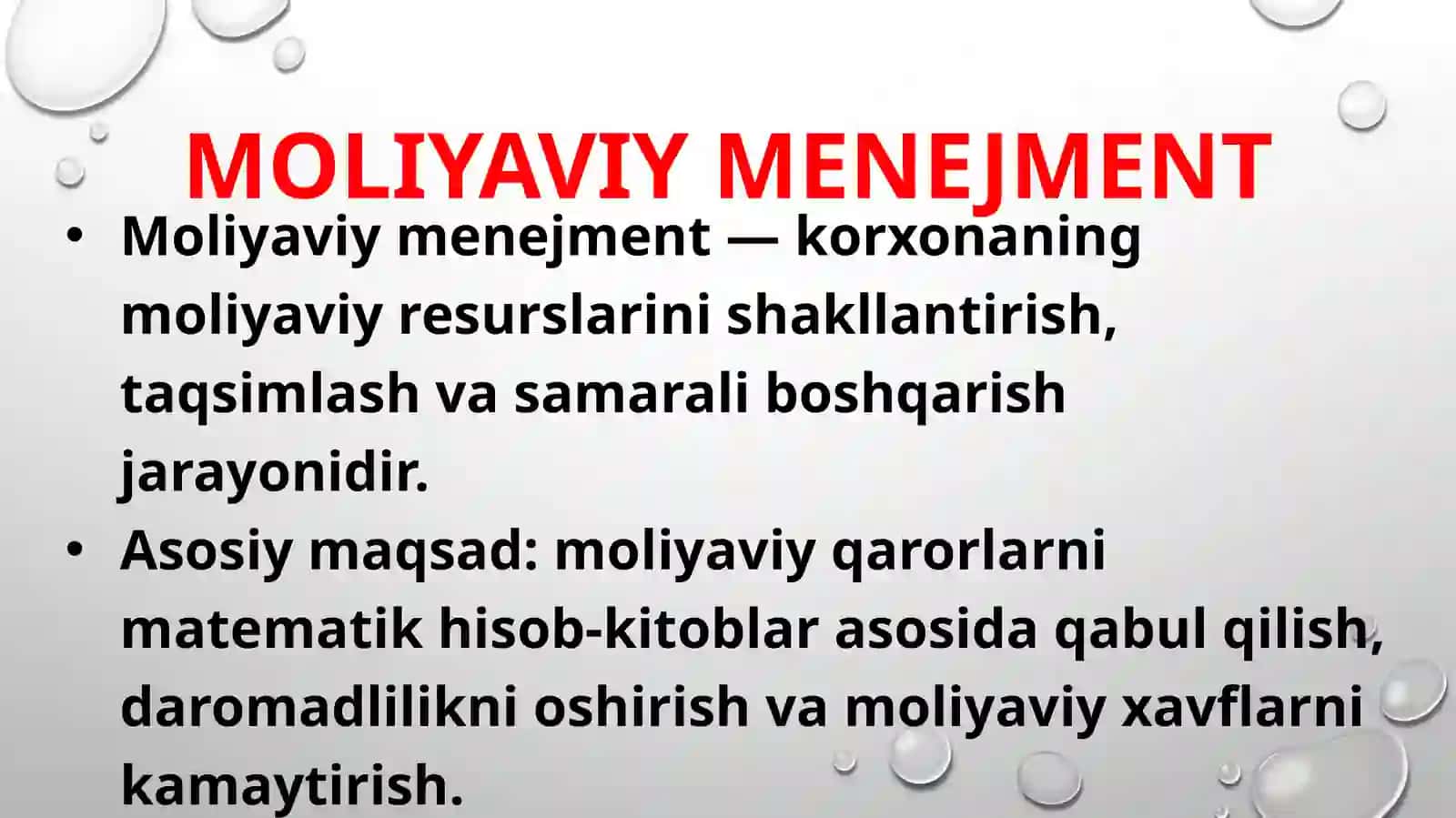 MOLIYAVIY MENEJMENTNING MATEMATIK ASOSLARI 2