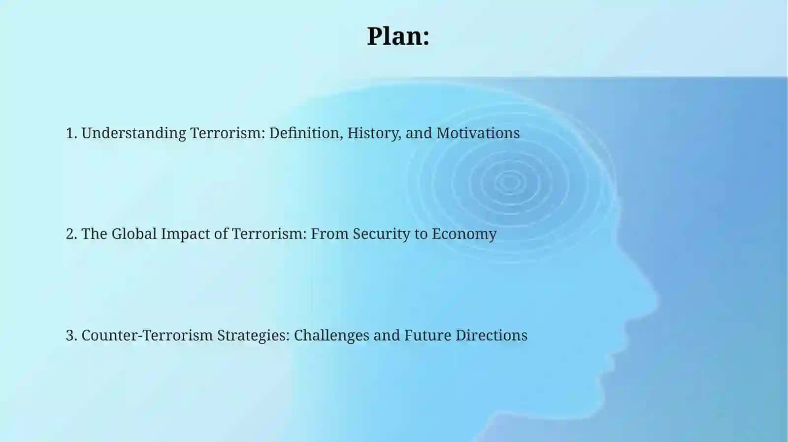 Terrorism as a vital issue of the day 2