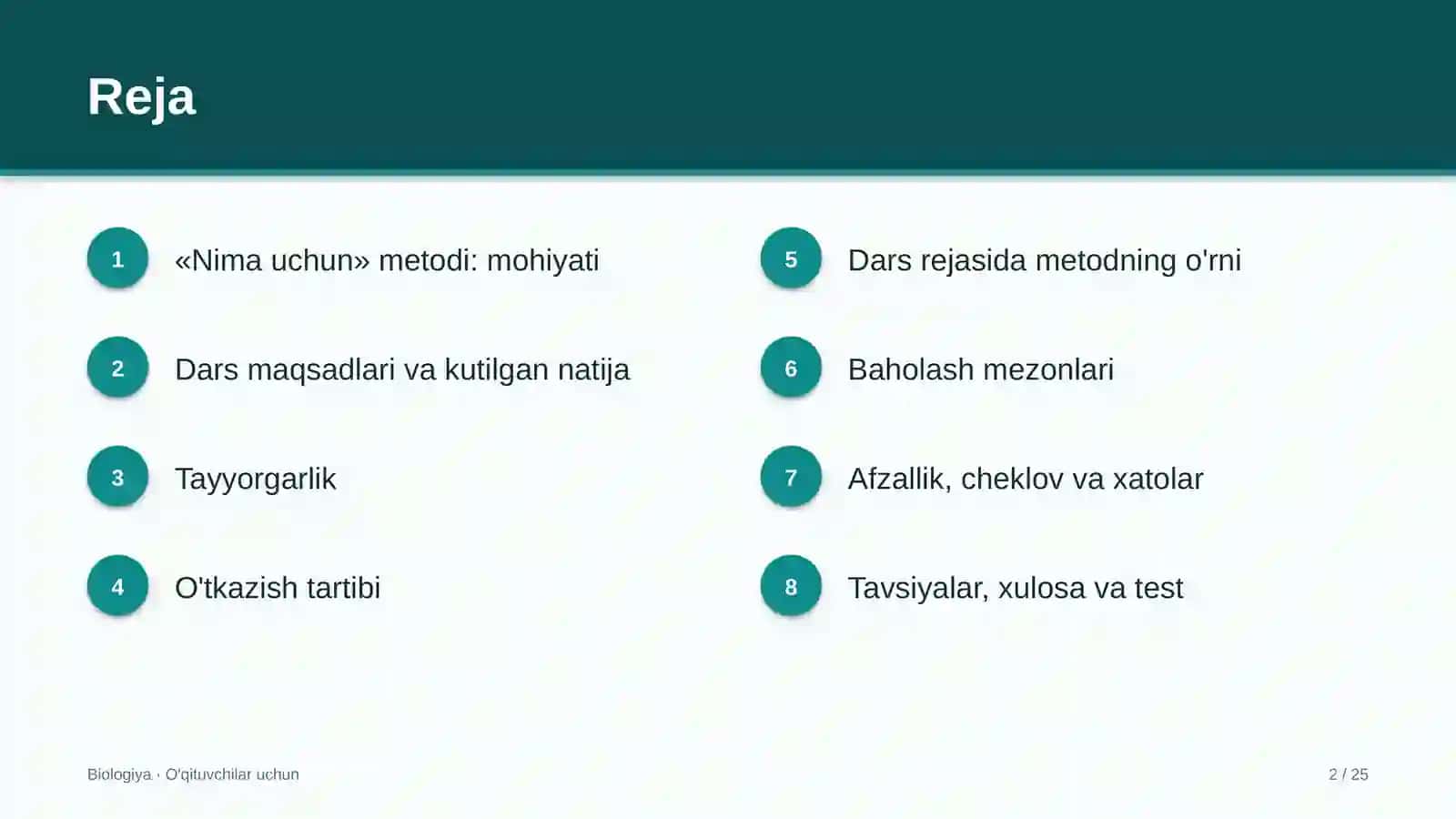 biologiya darslarida nima uchun metodidan foydalanish 3916 2