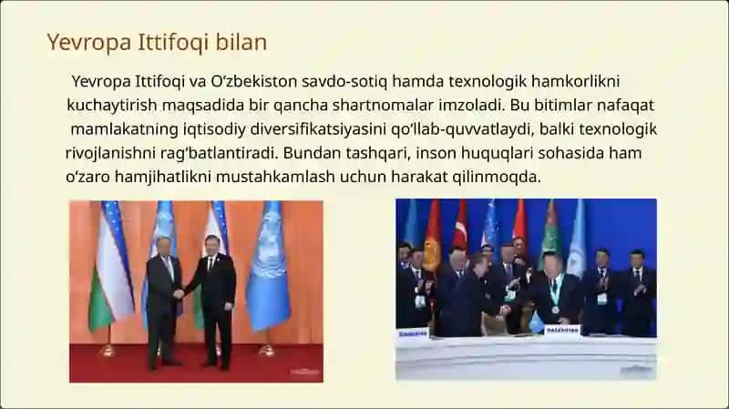 Oʻzbekistonning xalqaro tashkilotlar bilan hamkorlik aloqalari 2