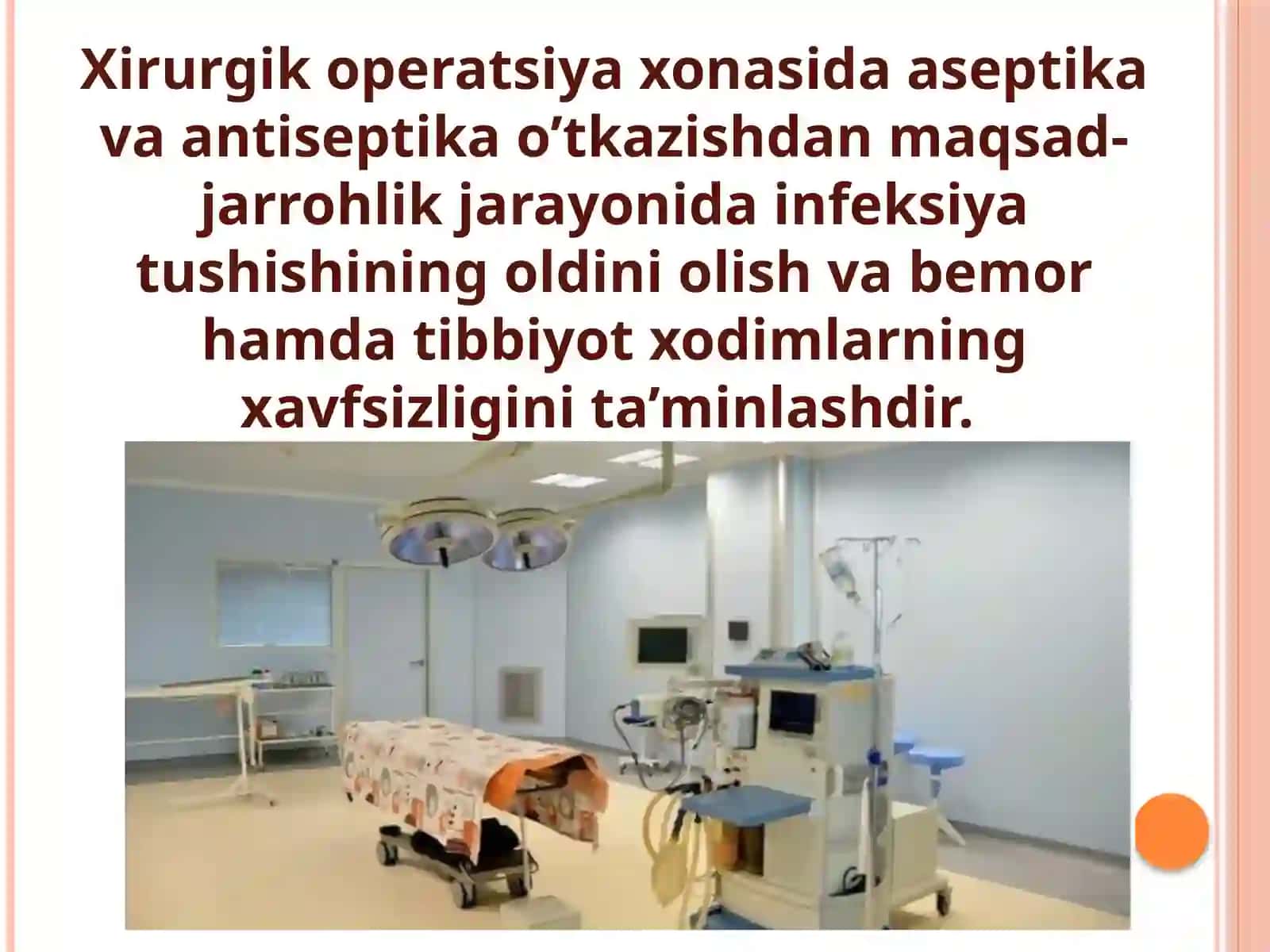 Operatsiyaga tayyorgarlik ko’rish. Xirurg qo’lini Spasokukotskiy Kochergin usulida tozalash 2