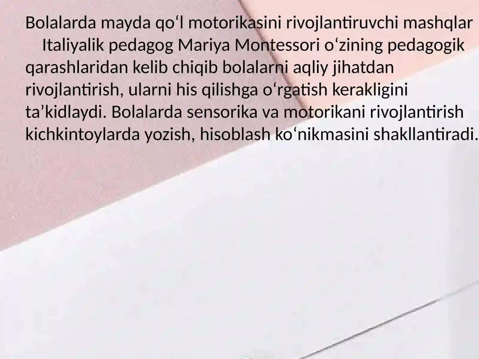 Bolalarda mayda qo‘l motorikasini rivojlantiruvchi mashqlar 2