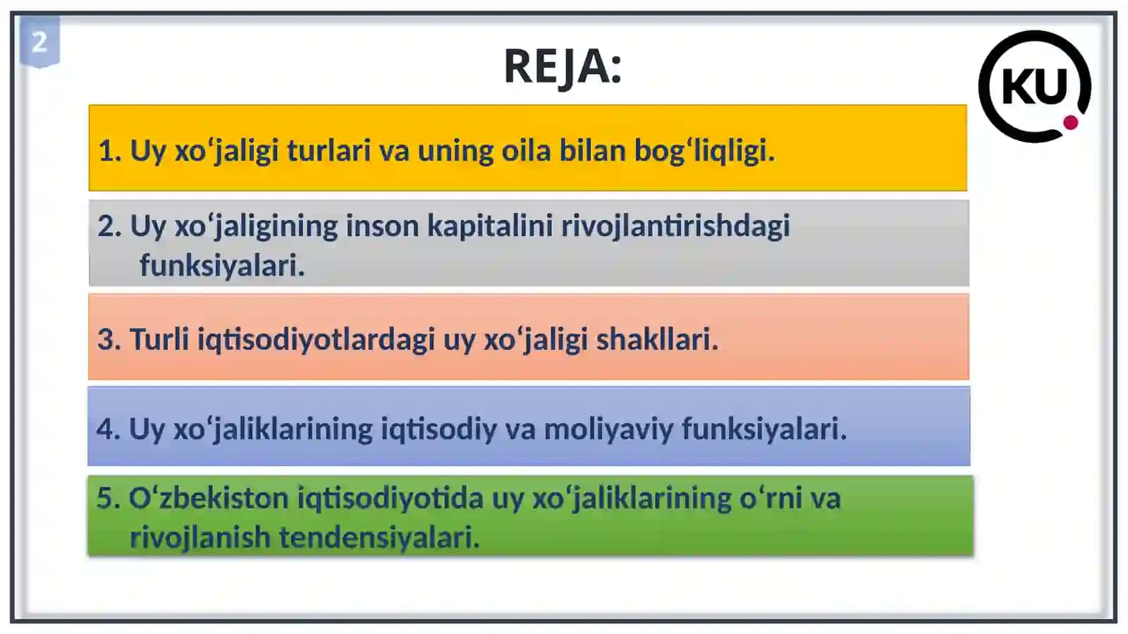 14-Amaliy mashg’ulot: Uy xo‘jaligi faoliyati va rivojlanishining nazariy asoslari 2