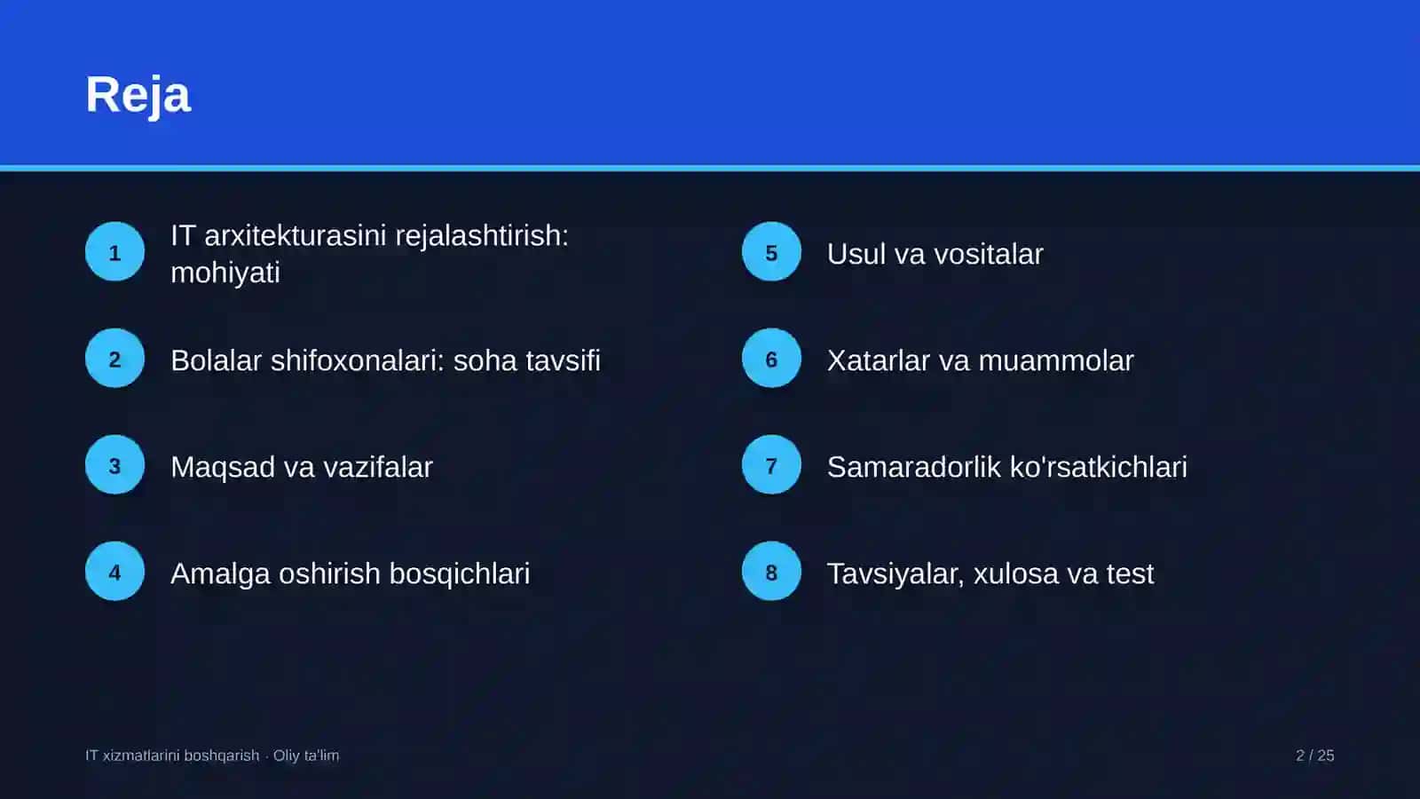 bolalar shifoxonalarida axborot texnologiyalari arxitekturasini rejalashtirish 8824 2