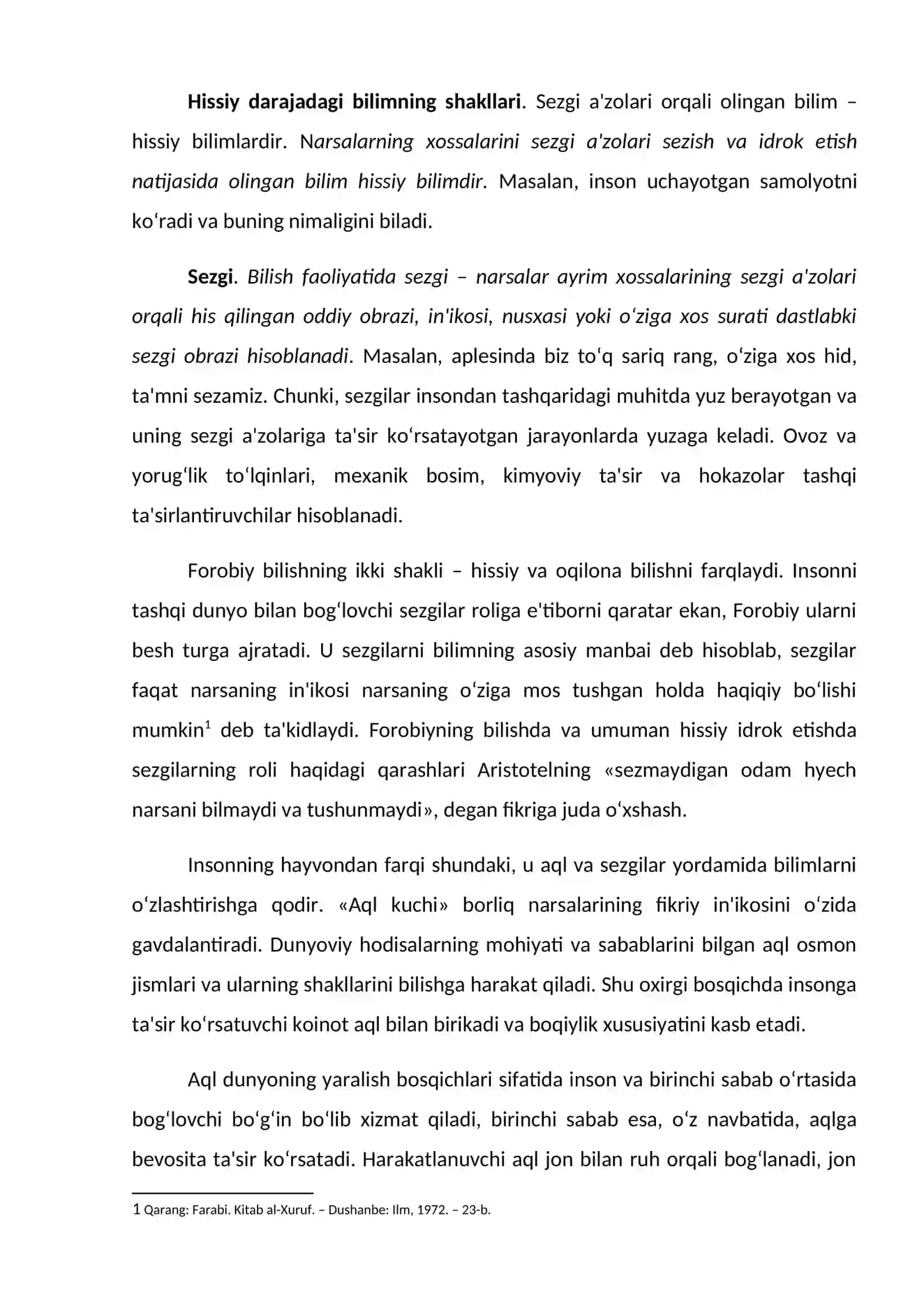 Hissiy darajadagi bilimning shakllari 2