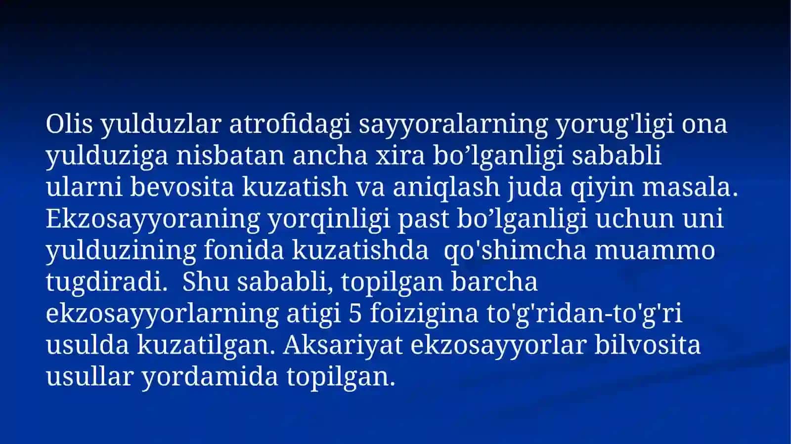 Ekzosayyoralarniochishvakuzatishusullari 2