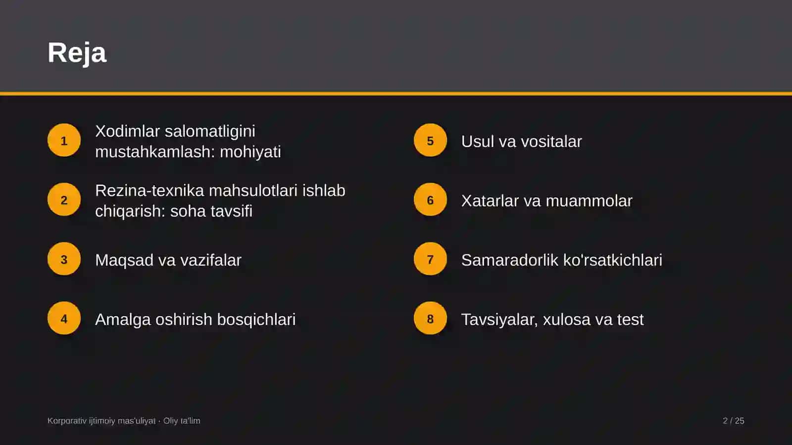 rezina texnika mahsulotlari ishlab chiqarishda xodimlar salomatligini mustahkamlash dasturlari 3097 2