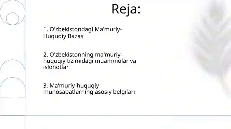 O'zbekistonda ma'muriy-huquqiy munosabatlar tushunchasi va o‘ziga xos xususiyatlari 2