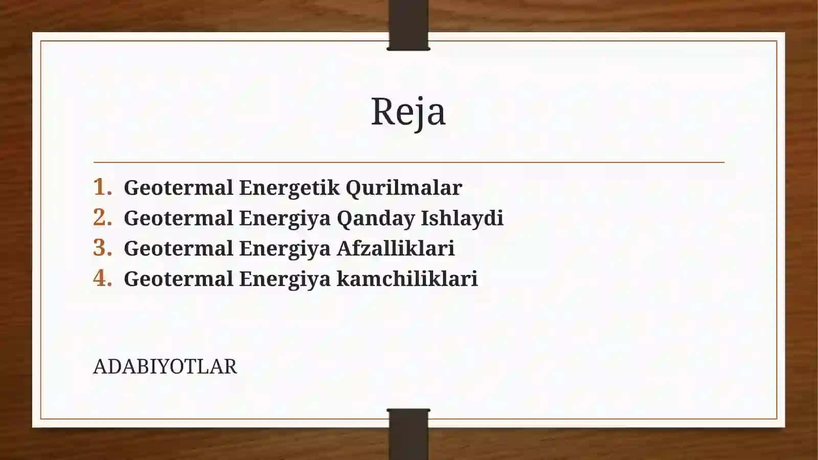 Geotermal energetik qurilmalar 2