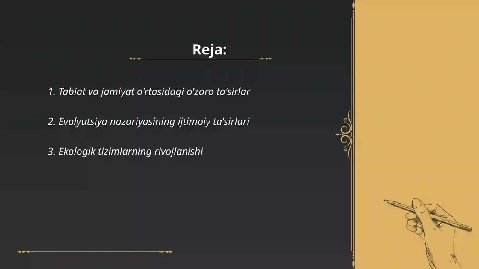 Tabiat -jamiyat "tizimi evolyutsiyasi va oqibatlari 2