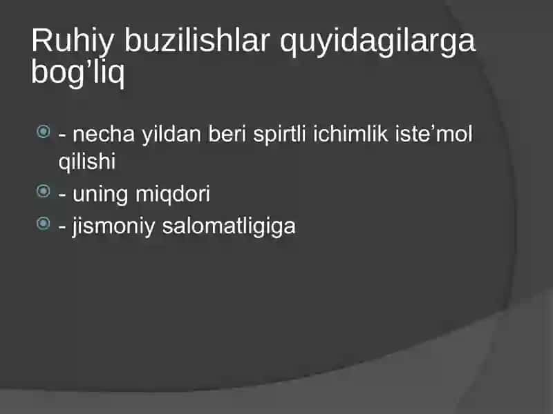 Alkogolizm va Giyohvandlikda bemorlar psixologiyasi 2
