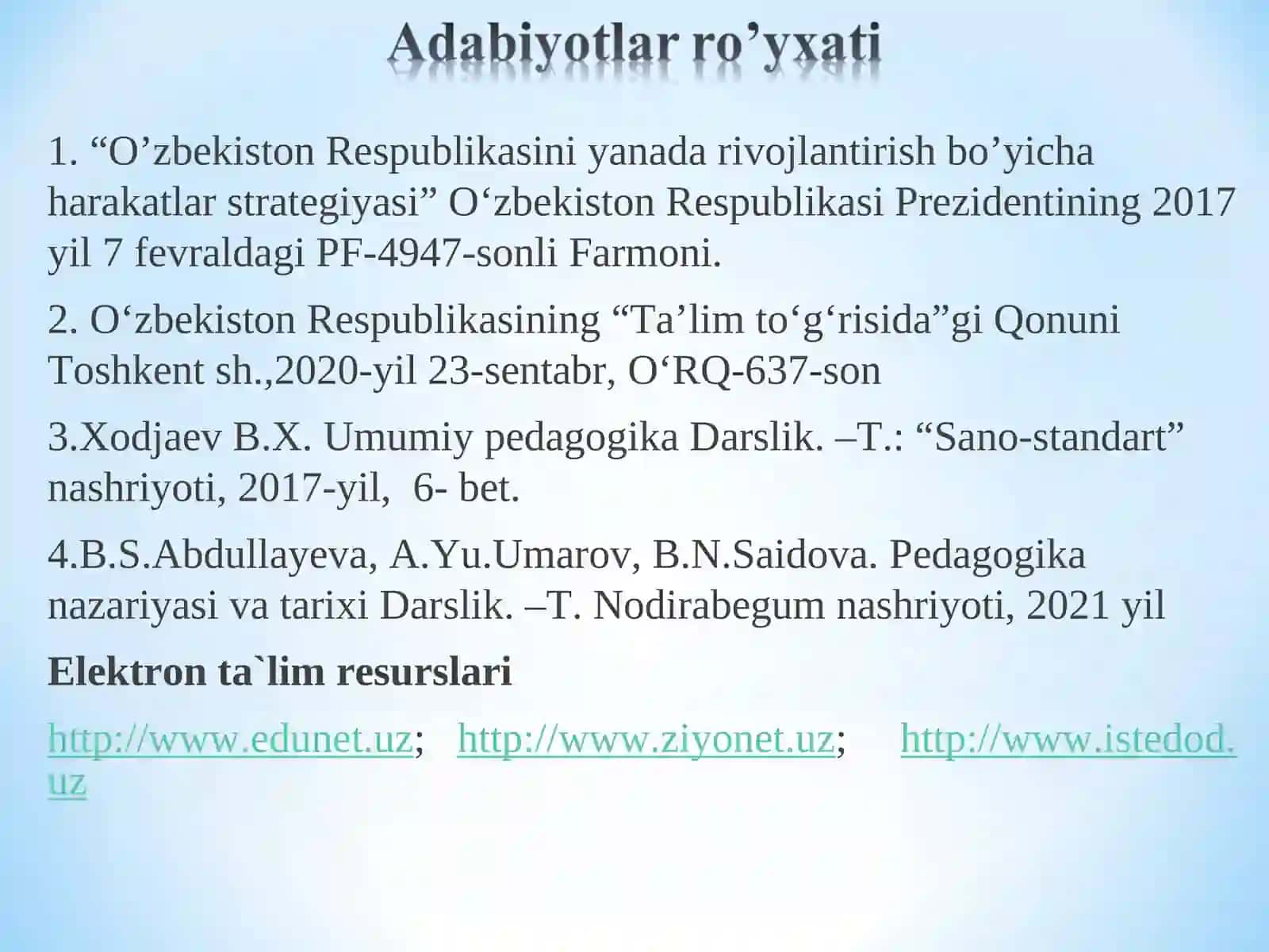 Tarbiyaning umumiy metodlari 2