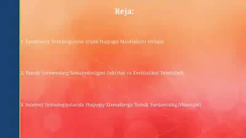Zamonaviy Texnologiyalar orqali Huquqiy Masalalarni Yechish 2