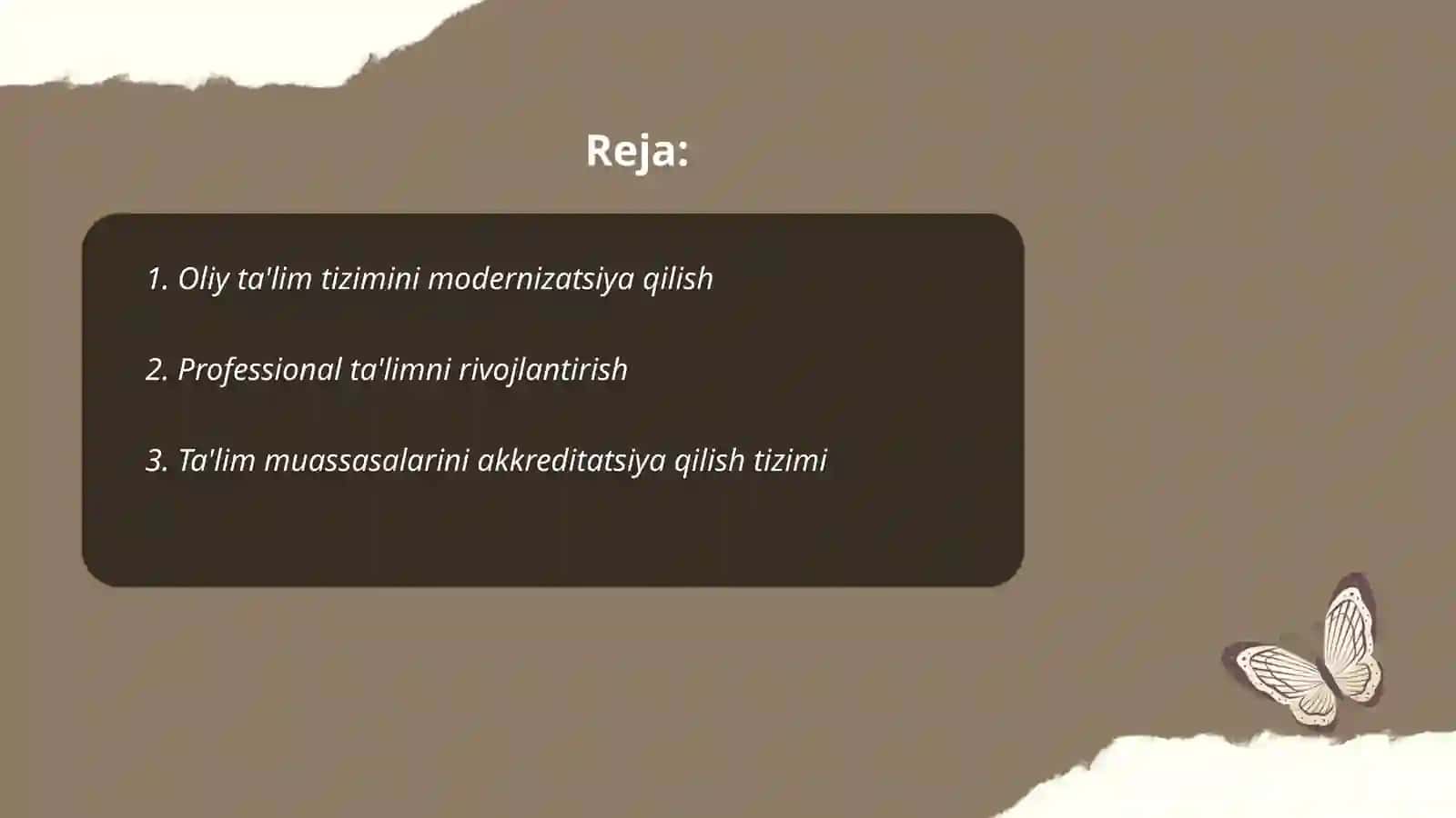 O'zbekiston Respublikasida ta'lim sohasidagi amalga oshirilgan islohotlar 2
