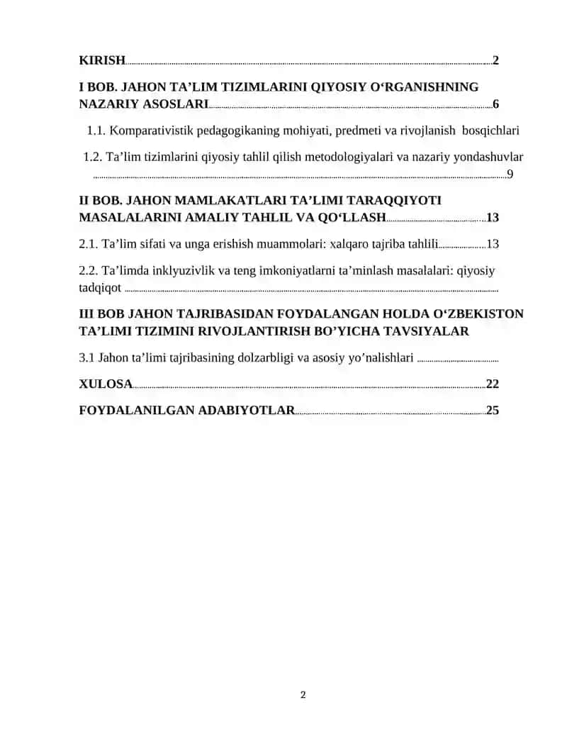 JAHON MAMLAKATLARI TA’LIMI TARAQQIYOTINING AYRIM MASALALARI 2