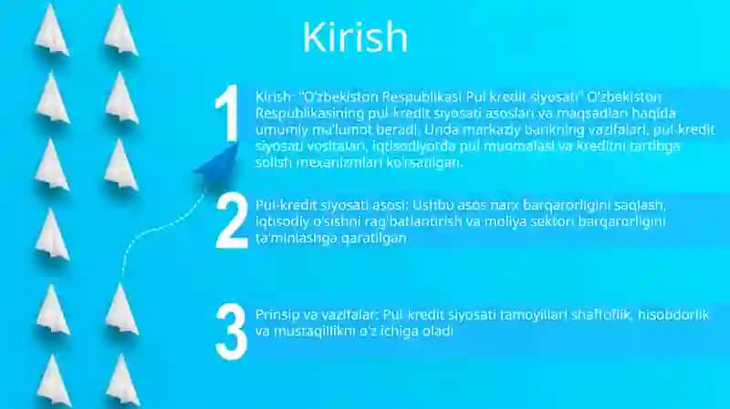O‘zbekiston Respublikasi Pul Kredit Siyosati 2