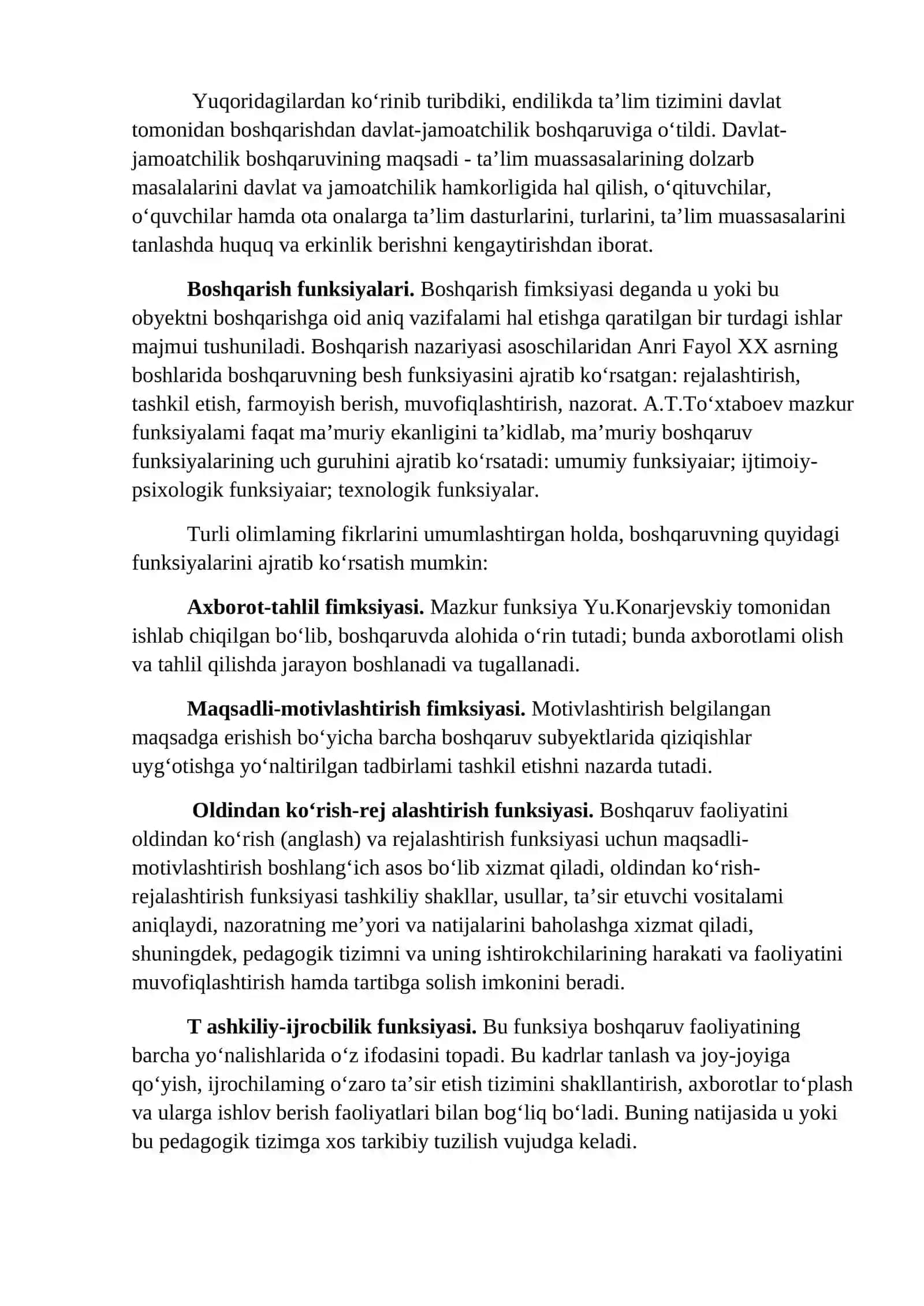 TA’LIM MUASSASASINI BOSHQARISHNING NAZARIY ASOSLARI 2