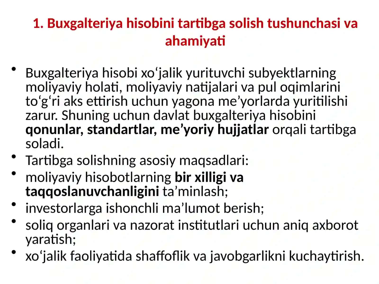BUXGALTERIYA HISOBINI NORMATIV-HUQUQIY TARTIBGA SOLISH 2