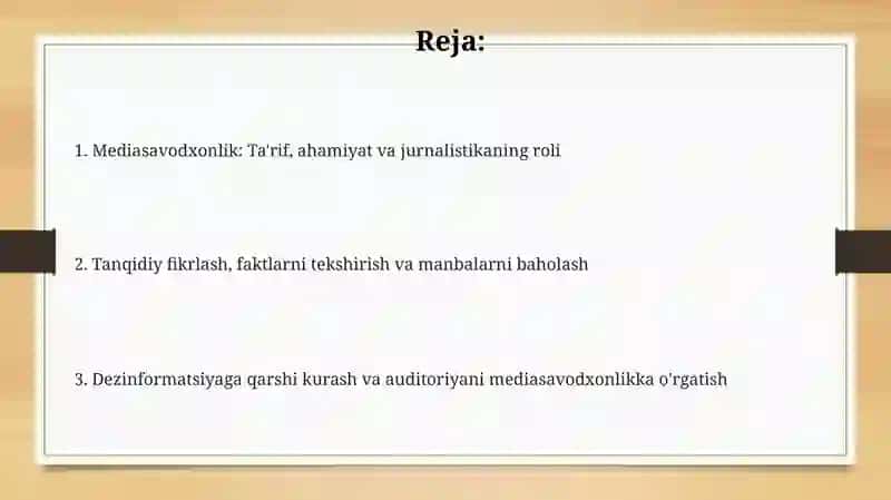 Mediasavodxonlik: Ta'rif, ahamiyat va jurnalistikadagi roli 2